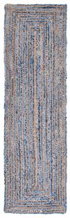 Tapis Cape Cod 69 X 183 Cm Cotier Xyla Bleu / Naturel