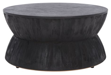 Tables Basses Alecto Noir Bois Bayur 76 X 76 X 35 Cm