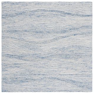 Tapis Metro 122 X 122 Cm Moderne Contemporain Lennon Bleu