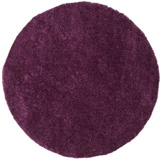 Tapis Rond August à Poils Longs 122 X 122 Cm Shag Lola Violet
