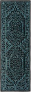 Tapis Adirondack 76 X 183 Cm Médaillon Arianwen Noir / Canard