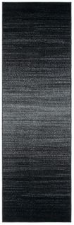 Tapis Adirondack 76 X 183 Cm Abstrait Moderne En Détresse Calindra Noir / Gris