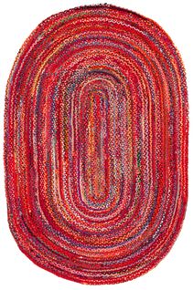 Tapis Braided 122 X 183 Cm Chalet De Campagne Neria Rouille / Multi