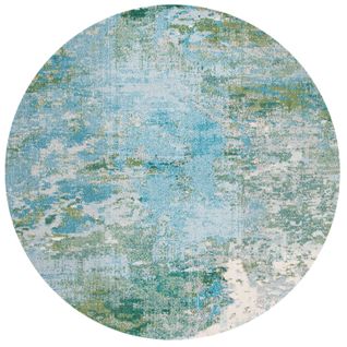 Tapis Madison 122 X 122 Cm Contemporary Seren Vert / Bleu