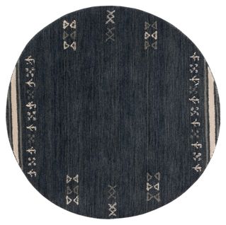 Tapis Himalaya 122 X 122 Cm Contemporain Ezra Fusain