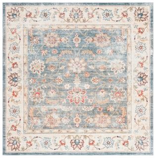 Tapis Arizona 183 X 183 Cm Traditionnel Petra Green / Beige