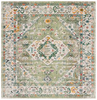 Tapis Madison 201 X 201 Cm De Transition Odalys Sage / Ivoire