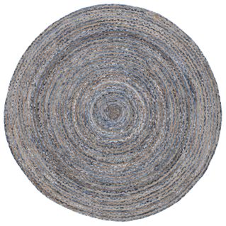 Tapis Rond Cape Cod 152 X 152 Cm Cotier Xyla Bleu / Naturel