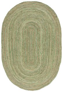 Tapis Ovale Cape Cod 152 X 244 Cm Cotier Breya Vert/naturel