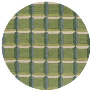 Tapis Genre 183 X 183 Cm Moderne Xanthe Vert / Beige
