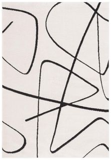 Tapis Lindsay Shag 183 X 244 Cm Moderne Beatrix Ivoire / Noir