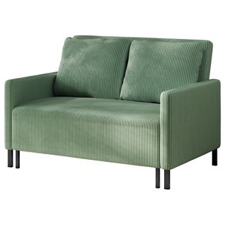 Canapé Convertible 2 Places En Velours Côtelé,canapé-lit Moderne Avec Accoudoir,vert