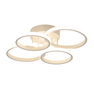 Plafonnier LED Moderne Blanc 48w 55cm Dimmable Avec Télécommande Pour Salon Chambre