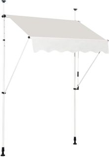 Store Banne Manuel Rétractable 2,5 L X 1,2 L M Hauteur Et Inclinaison Réglable Anti-uv, Gris