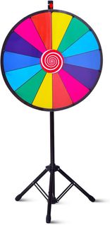 Roue De Prix De 60 Cm, Roue De La Fortune 24 Pouces Avec Trépied 14 Slot Roue De Loterie