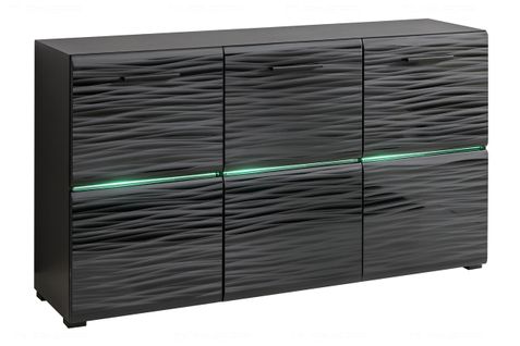 Buffet Bahut Ninja Neuf Effet 3d Illuminé Par LEDs Commode Noir