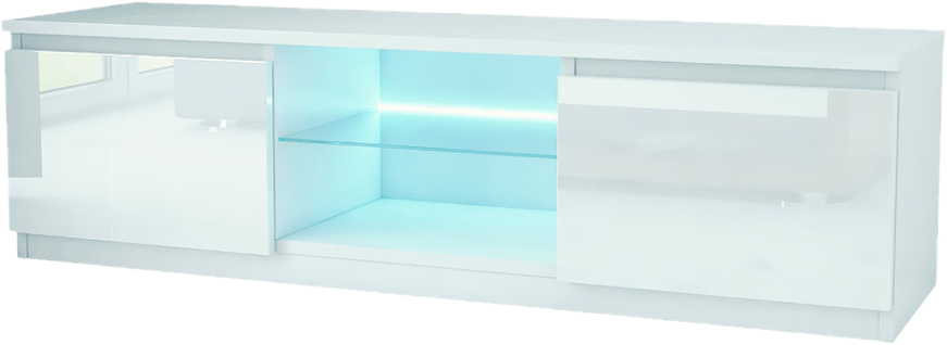 Meuble TV Kiffa LED 140 Cm En 18 Mm Avec Portes Laquées