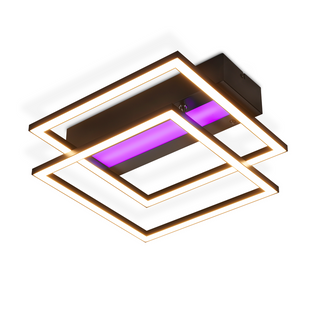 Plafonnier LED Pour Salon2 Cadresnoirmodernecarréà Intensité Variableidéal Pour Un Couloir