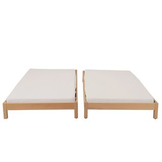 Lit Empilable 1 Place 90x200cm Hêtre Masssif 2 Sommiers Inclus