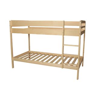 Lit Superposé 90x190 Brice Bois Naturel Incl. 2 Sommiers