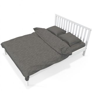 Lit 2 Places 140x190cm Blanc Parvi Inclus Sommier