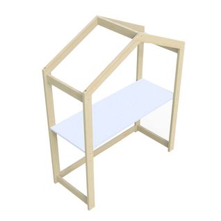 Bureau Cabane Enfant 119x45cm Réglable En Hauteur Epicéa Massif