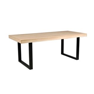 Table à Manger 90x200cm Couleur Chêne Pied Métal Tiva