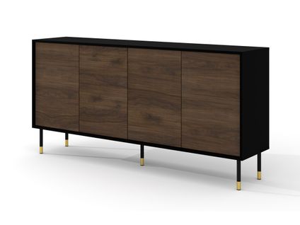 Buffet Commode De Rangement Meuble Universel Meshewood 180x40x80cm Chêne Catania