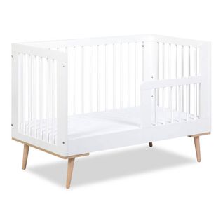 Lit Bébé Évolutif 120x60cm Blanc Sophie Barreaux Amovible Avec Barrière Inclus