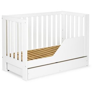 Lit Bébé 120x60cm Avec Tiroir Couleur Et Barrière De Sécurité Blanc Amelie Lit Barreaux Amovible