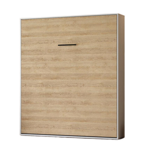 Lit Escamotable 160x200cm Vertikal M1 Lit Mural Blanc- Chene Kaiserberg
