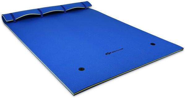 Tapis Flottant En Mousse Xpe 270x180cm 3 Couches Avec Attache Elastique De 3,5m Capacité 300kg Jaune