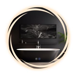 Miroir De Salle De Bain Avec Éclairage, Miroir De Salle De Bain Rond à LED Rond Ip44 De 50cm