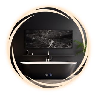 Miroir De Salle De Bain Avec Éclairage Rond à LED Rond Ip44 De 60 Cm Avec Fonction Tactile