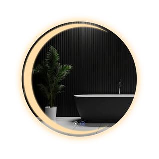 Miroir De Salle De Bain Avec Éclairage Rond à LED Ip44 Rond 70 Cm Avec Fonction Tactile