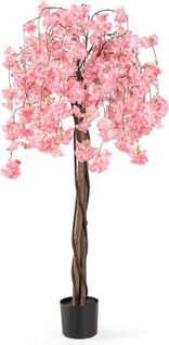 Cerisier Artificiel Réaliste 163 Cm Avec Fleurs Roses Et Blanches (rose)