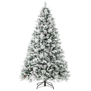 Sapin De Noël Artificiel 210cm Lumineux LED, Lumières Multicolores, 8 Modes D'éclairage
