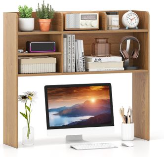 Étagère De Bureau, Meuble De Rangement, Dispositif Anti-basculement, 94 X 24 X 85 Cm (naturel)