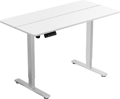 Bureau Assis Debout Électrique, 120 X 60 Cm ，hauteur Réglable ，3 Mémoires, Blanc