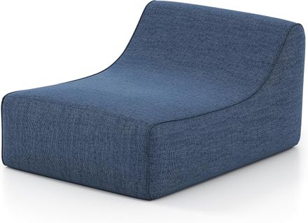 Canapé Gonflable Lounge 106x126x66cm, Avec Housse Amovible et Base Antidérapante, Bleu