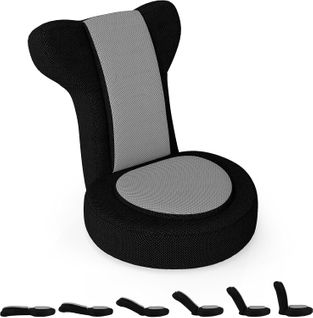 Fauteuil De Sol Pliable 48x64x53cm, Appuie-tête Et Dossier Réglables,coussin Rembourré ,gris