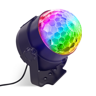 Boule Disco LED – Contrôle Musical USB Rotation 360° 7 Couleurs Rgb Pour Fêtes Ou Salon