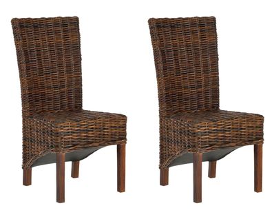 Chaises De Salle à Manger Rosalind Lot De 2 Neutre Rotin