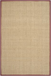 Tapis Natural Fiber 183 X 274 Cm Fibre Naturelle Roselyn Naturel/rouge Bordeaux