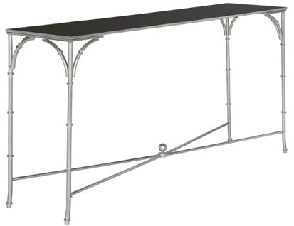 Consoles Vennie Noir Fer/verre 160 X 40 X 81 Cm