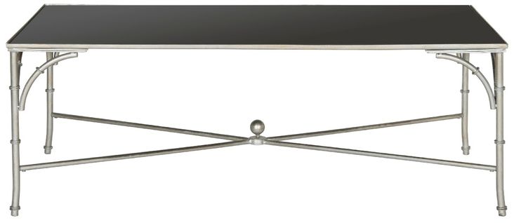 Tables Basses Zettie Noir Fer/verre 127 X 66 X 45 Cm