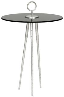 Table D'appoint Deetta Noir Fer/verre 46 X 46 X 67 Cm