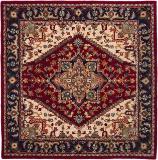 Tapis Heritage 122 X 122 Cm Traditionnel Juna Rouge