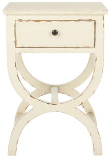 Table D'appoint Orma Blanc Peuplier 46 X 38 X 68 Cm