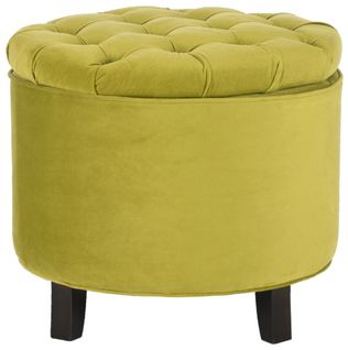 Pouf Cathy Vert Bois De Chene 53 X 53 X 50 Cm